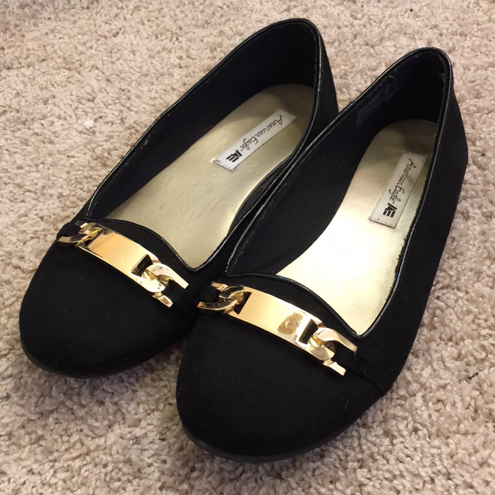 Black & Gold Flats